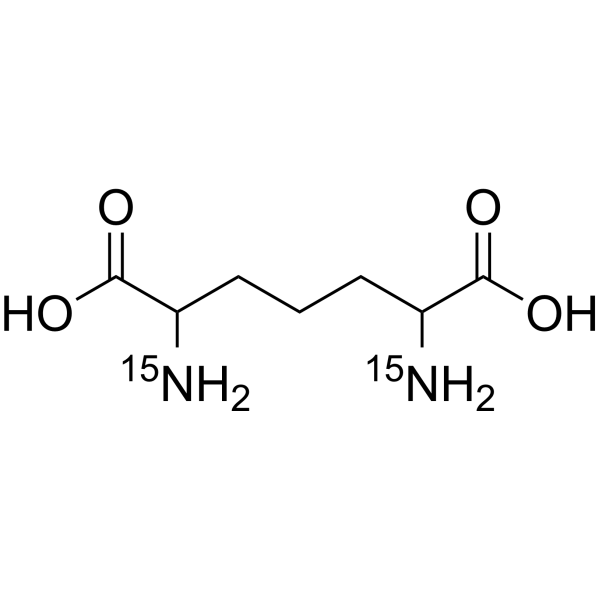 2,6-Diaminoheptanedioic acid-<sup>15</sup>N<sub>2</sub> Chemical Structure
