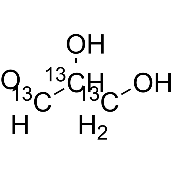 DL-Glyceraldehyde-<sup>13</sup>C<sub>3</sub> Chemical Structure