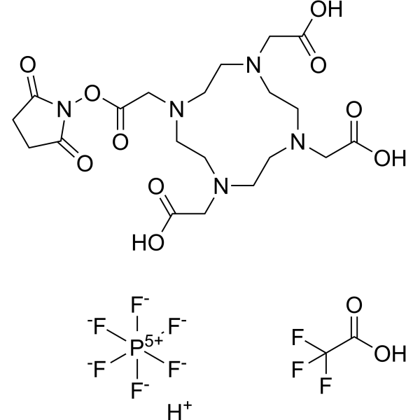 DOTA-NHS-ester hexafluorophosphate TFA Chemical Structure