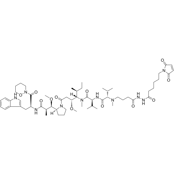 MC-Alkyl-Hydrazine Modified MMAF Chemical Structure