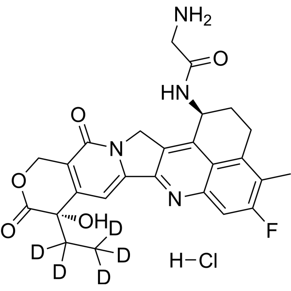 Glycyl-Exatecan-d<sub>5</sub> hydrochloride Chemical Structure