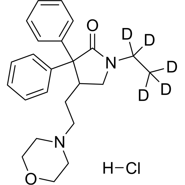 Doxapram-d<sub>5</sub> hydrochloride Chemical Structure
