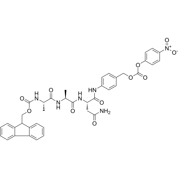 Fmoc-Ala-Ala-Asn-PABC-PNP Chemical Structure