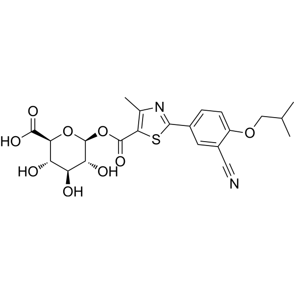 Febuxostat acyl glucuronide Chemical Structure