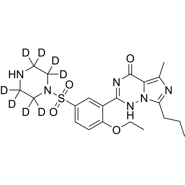 N-Desethyl Vardenafil-d<sub>8</sub> Chemical Structure