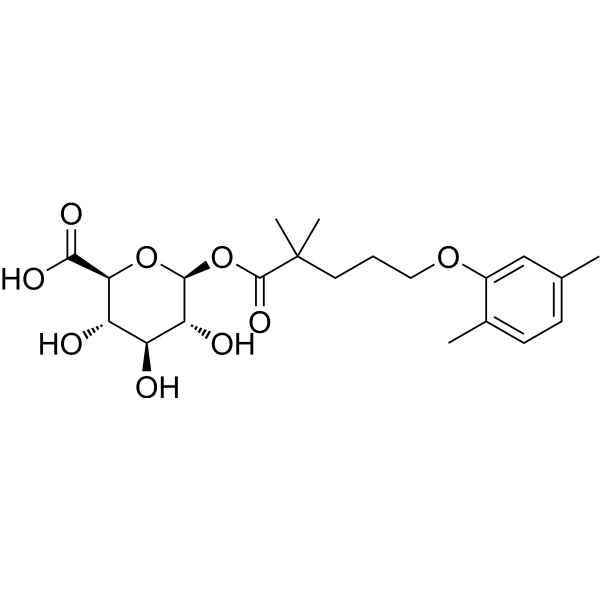 Gemfibrozil 1-O-β-glucuronide Chemical Structure