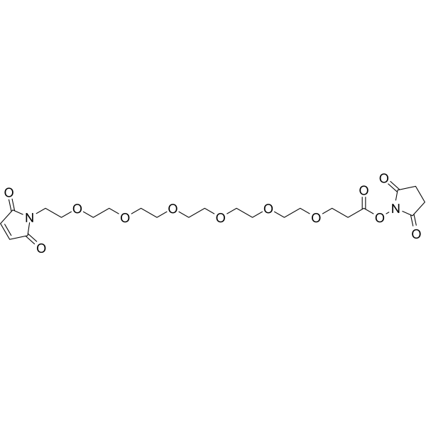 Mal-PEG6-NHS ester Chemical Structure