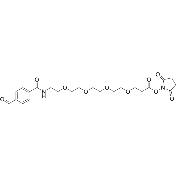 Ald-Ph-amido-PEG4-C2-NHS ester Chemical Structure