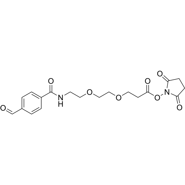 Ald-Ph-amido-PEG2-C2-NHS ester Chemical Structure