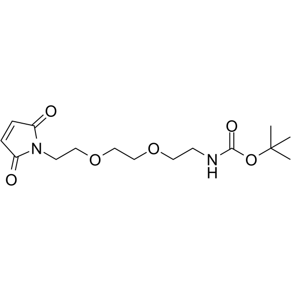 Mal-PEG2-NH-Boc Chemical Structure