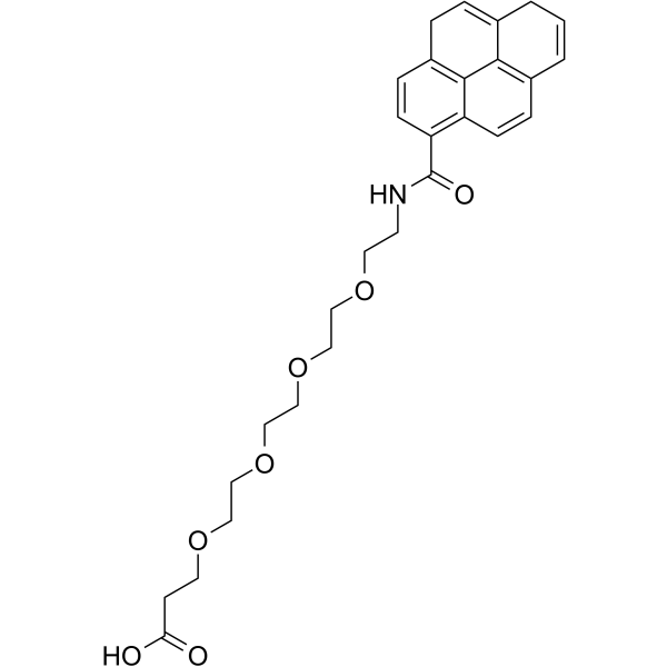 Pyrene-amido-PEG4-CH2CH2COOH Chemical Structure