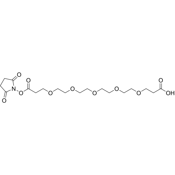Acid-C2-PEG4-C2-NHS ester Chemical Structure