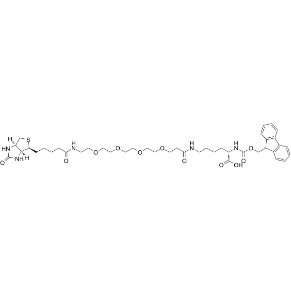 Fmoc-Lys (biotin-PEG4)-OH Chemical Structure