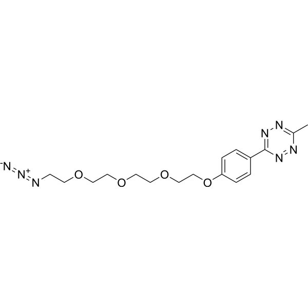 Methyltetrazine-Ph-PEG4-azide Chemical Structure