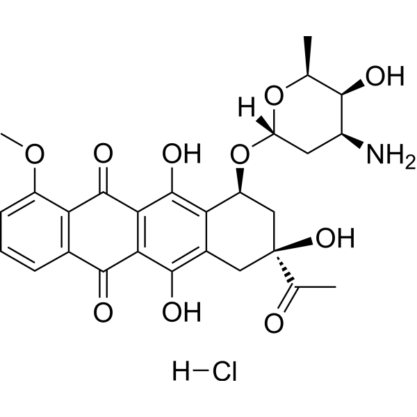 Daunorubicin hydrochloride (Daunomycin hydrochloride) | Topoisomerase ...