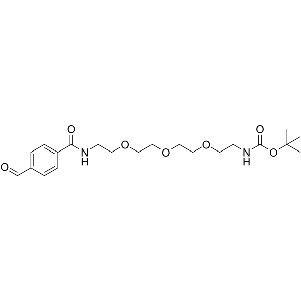 Ald-Ph-amido-C2-PEG3-NH-Boc Chemical Structure
