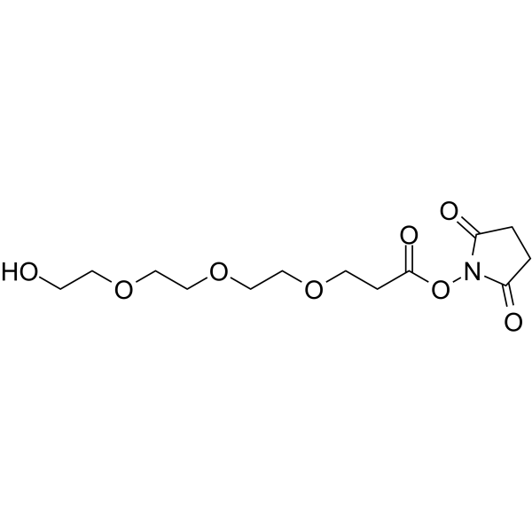 Hydroxy-PEG3-NHS Chemical Structure