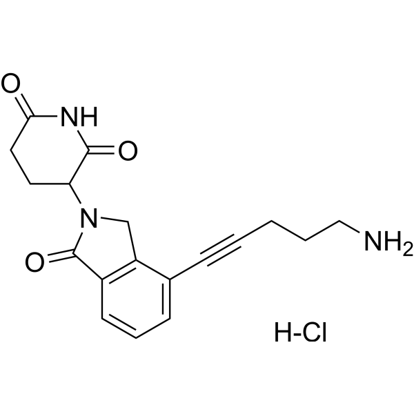 Lenalidomide-propargyl-C2-NH2 hydrochloride Chemical Structure