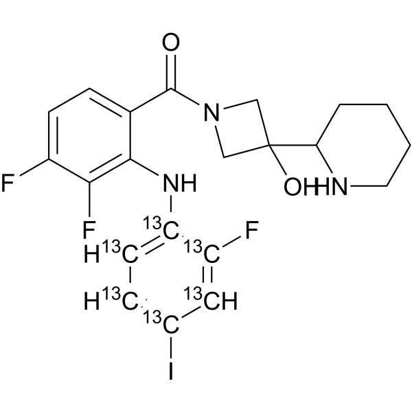 Cobimetinib-<sup>13</sup>C<sub>6</sub> racemate Chemical Structure