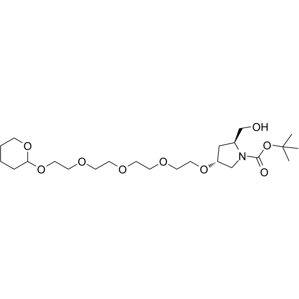 THP-PEG4-Pyrrolidine(N-Boc)-CH2OH Chemical Structure