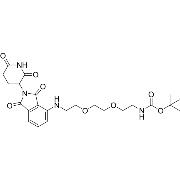 Thalidomide-NH-PEG2-C2-NH-Boc Chemical Structure