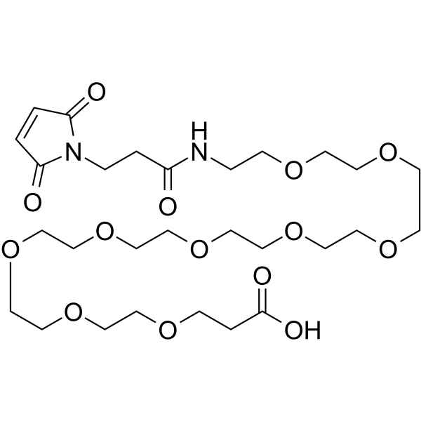 Mal-amido-PEG9-acid Chemical Structure
