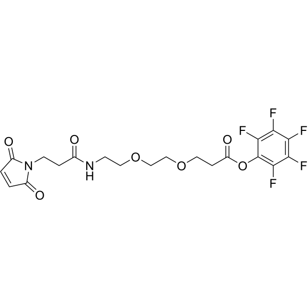 Mal-NH-PEG2-CH2CH2COOPFP ester Chemical Structure