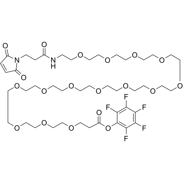 Mal-NH-PEG14-CH2CH2COOPFP ester Chemical Structure