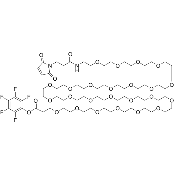 Mal-NH-PEG24-CH2CH2COOPFP ester Chemical Structure