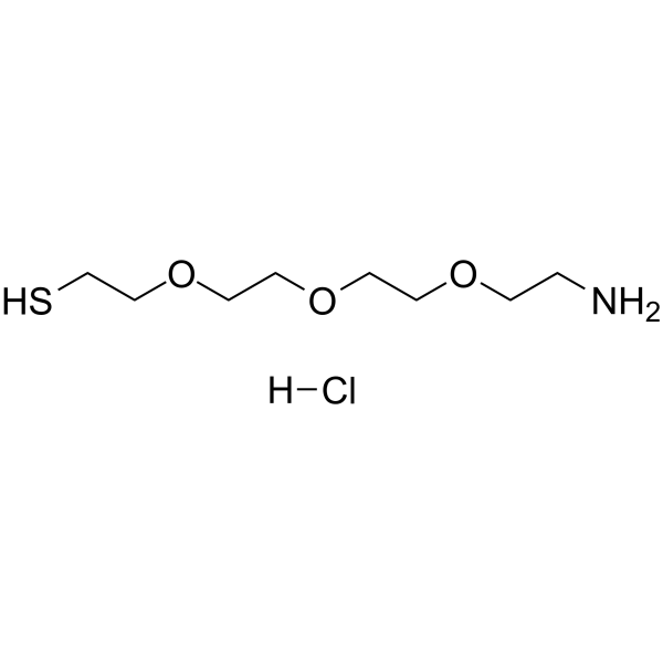 HS-PEG3-CH2CH2NH2 hydrochloride Chemical Structure
