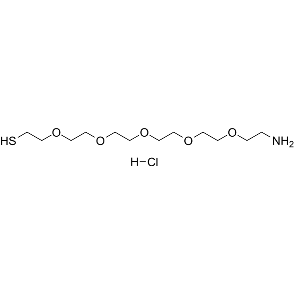 HS-PEG5-CH2CH2NH2 hydrochloride Chemical Structure