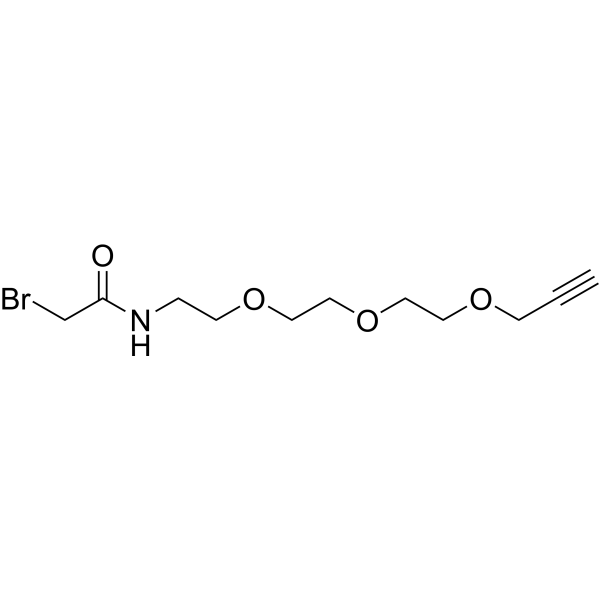 Bromoacetamide-PEG3-propargyl Chemical Structure