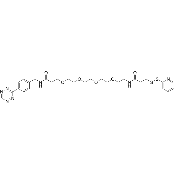 Tetrazine-PEG4-SS-Py Chemical Structure