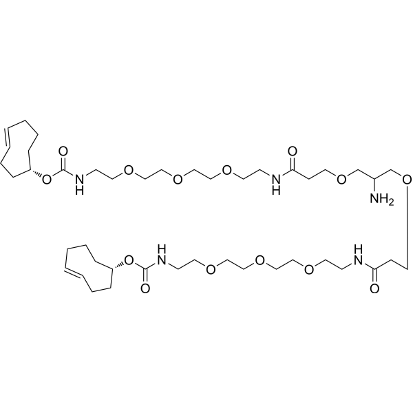 Amino-bis-PEG3-TCO Chemical Structure