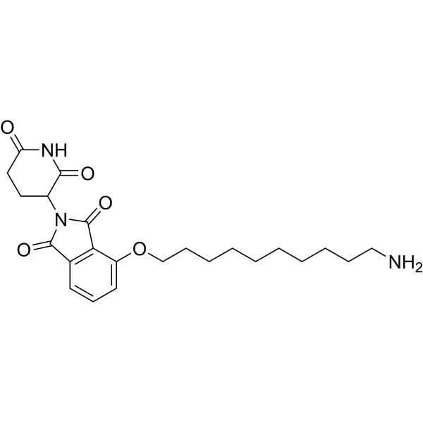 Thalidomide-4-O-C10-NH2 Chemical Structure