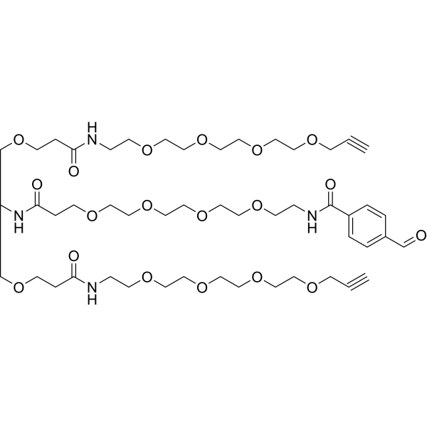 Ald-Ph-PEG4-bis-PEG4-propargyl Chemical Structure