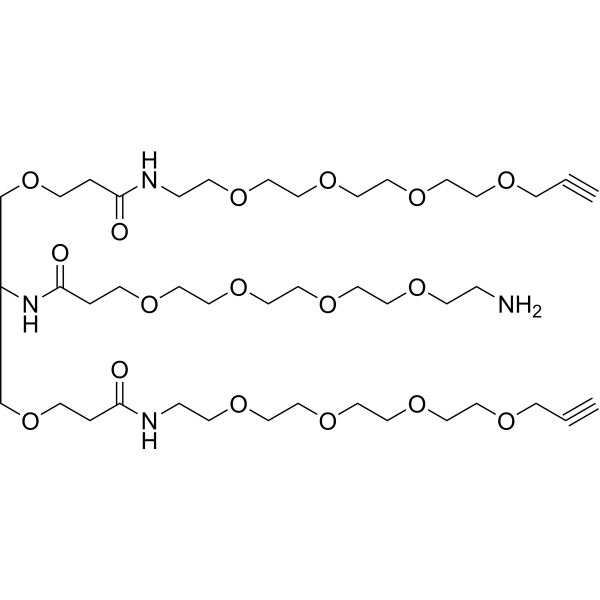 Amino-PEG4-bis-PEG3-propargyl Chemical Structure