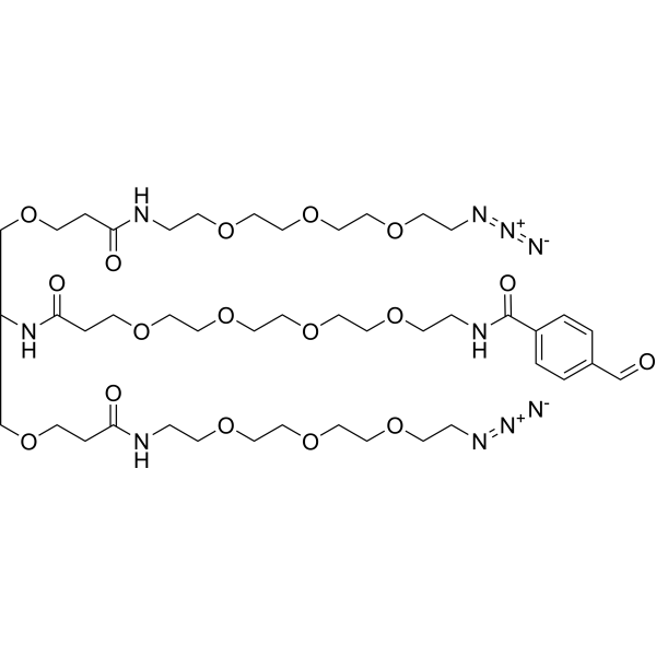 Ald-Ph-PEG4-bis-PEG3-N3 Chemical Structure