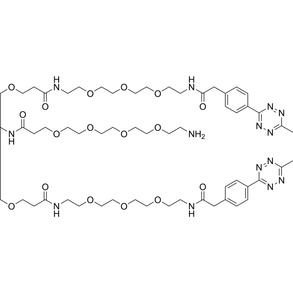 Amino-PEG4-bis-PEG3-methyltetrazine Chemical Structure