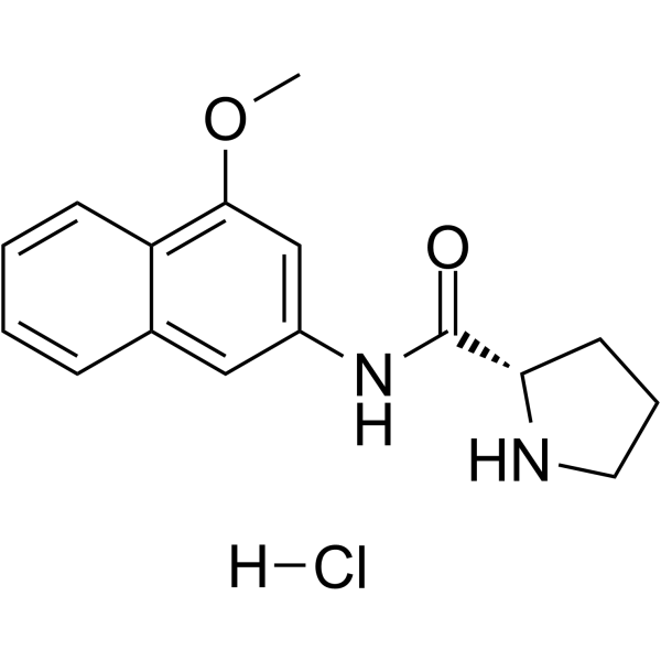 L-Proline 4-methoxy-β-naphthylamide hydrochloride Chemical Structure