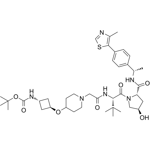 (S,R,S)-AHPC-Boc-trans-3-aminocyclobutanol-Pip-CH2COOH Chemical Structure