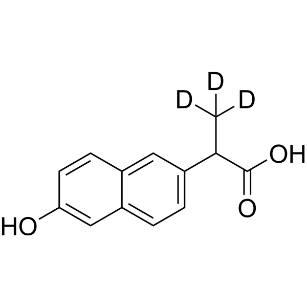 (Rac)-O-Desmethylnaproxen-d<sub>3</sub> Chemical Structure