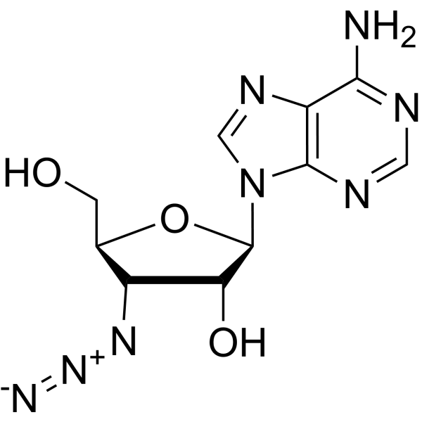 3'-Azido-3'-deoxyadenosine Chemical Structure