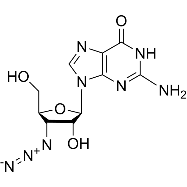 3'-Azido-3'-deoxyguanosine Chemical Structure