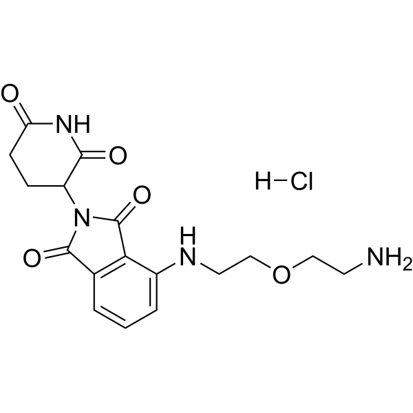 Thalidomide-NH-PEG1-NH2 hydrochloride Chemical Structure