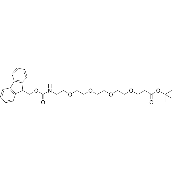 FmocNH-PEG4-t-butyl ester Chemical Structure