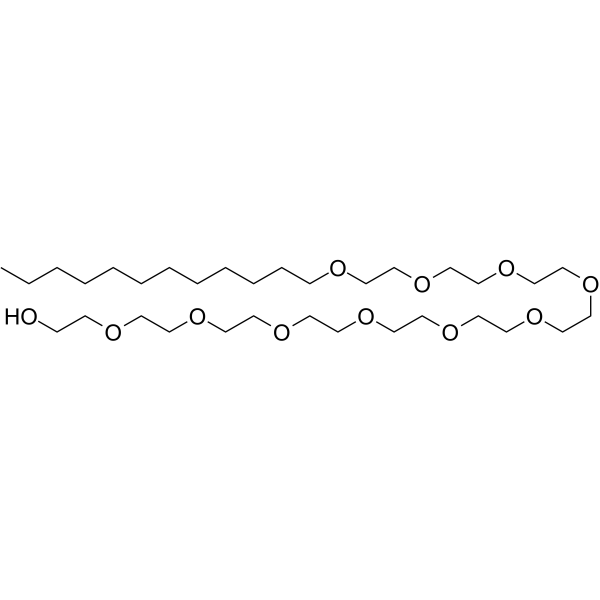 Decaethylene glycol dodecyl ether Chemical Structure