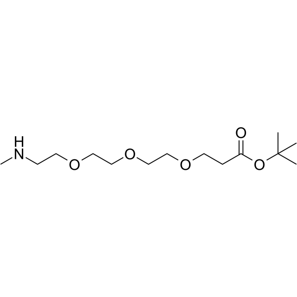 Methylamino-PEG3-t-butyl ester Chemical Structure