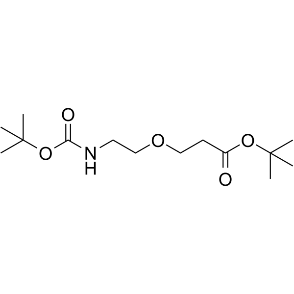 N-Boc-PEG-t-butyl ester Chemical Structure