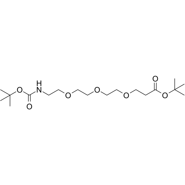 N-Boc-PEG3-t-butyl ester Chemical Structure
